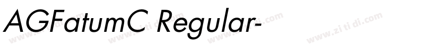 AGFatumC Regular字体转换